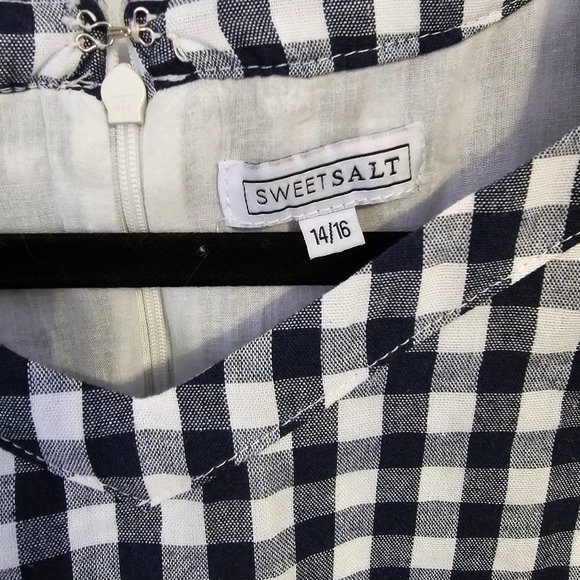 EUC SweetSalt Women's Gingham Summer dress in size 14/16 - Picture 3 of 8